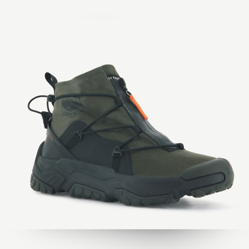 PALLADIUM OFF-GRID UNISEX OLIVE NIGHT HI ZIP WP BOOTS